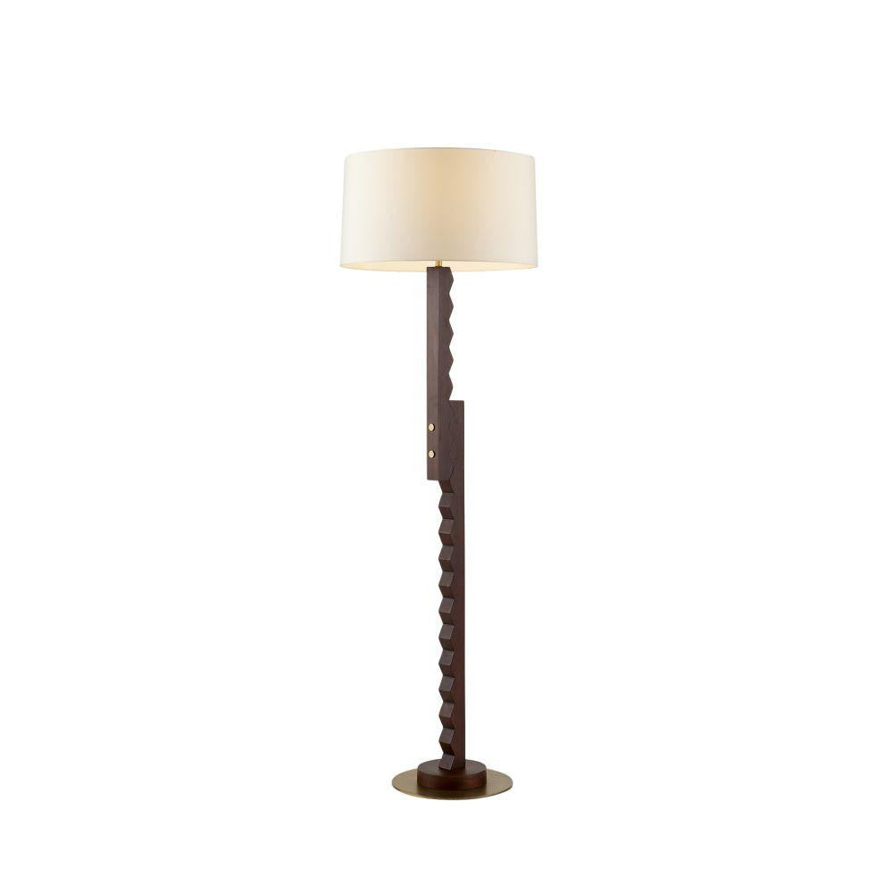 Arteriors Home Elvis Floor Lamp Dark Walnut, Mango Wood