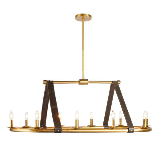 Arteriors Home Englewood Linear Chandelier Antique Brass