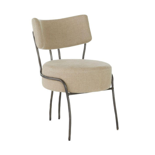 Arteriors Home Enid End Chair Oatmeal, Natural Iron