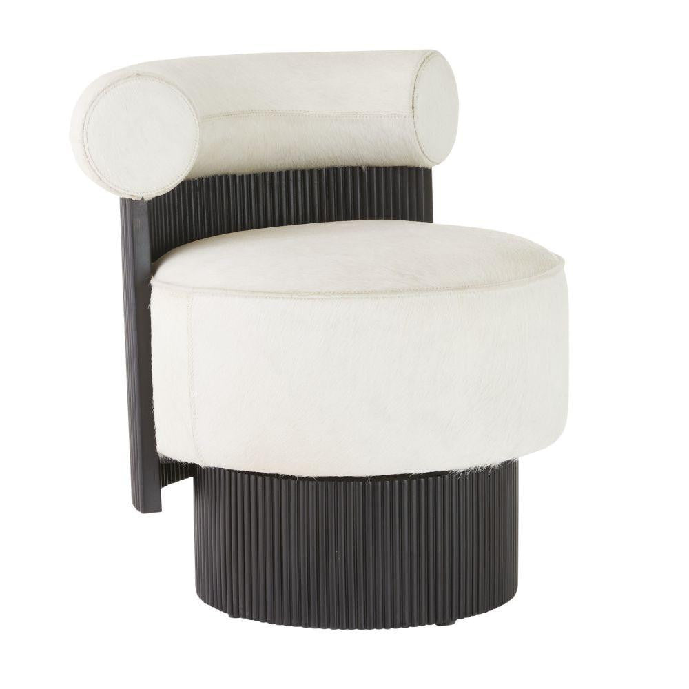 Arteriors Home Erhart Accent Chair White Hair on Hide