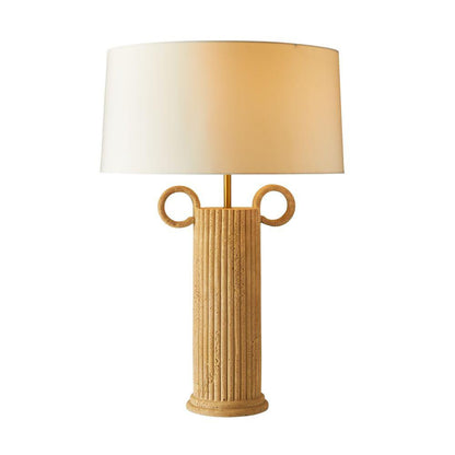 Arteriors Home Eros Table Lamp Sand, Faux Travertine