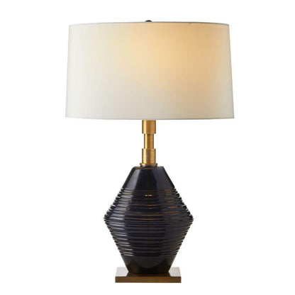 Arteriors Home Estrada Table Lamp Navy Optic, Glass