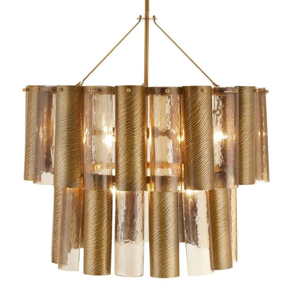 Arteriors Home Faramond Chandelier Vintage Brass