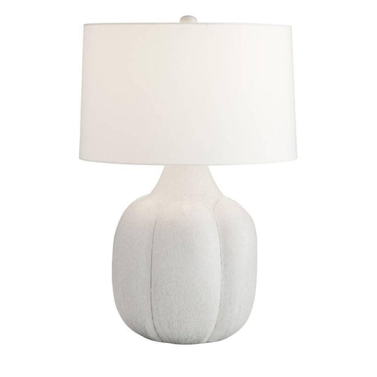 Arteriors Home Fig Table Lamp Icy Morn, Polished Nickel, Ivory, Off-White