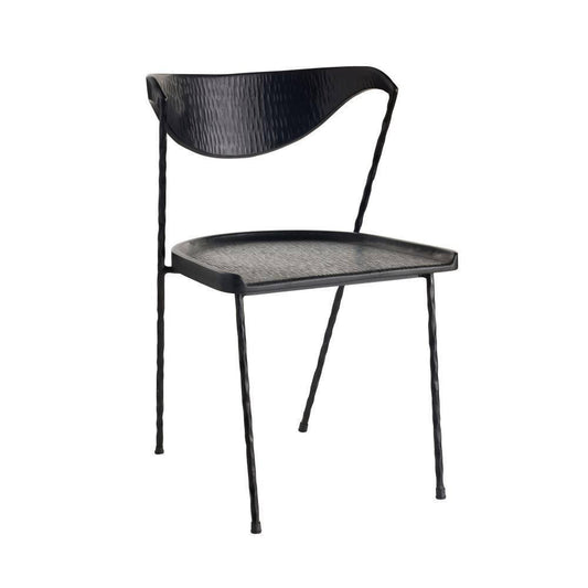 Arteriors Home Fletcher Dining Chair Ebony, Blackened Iron