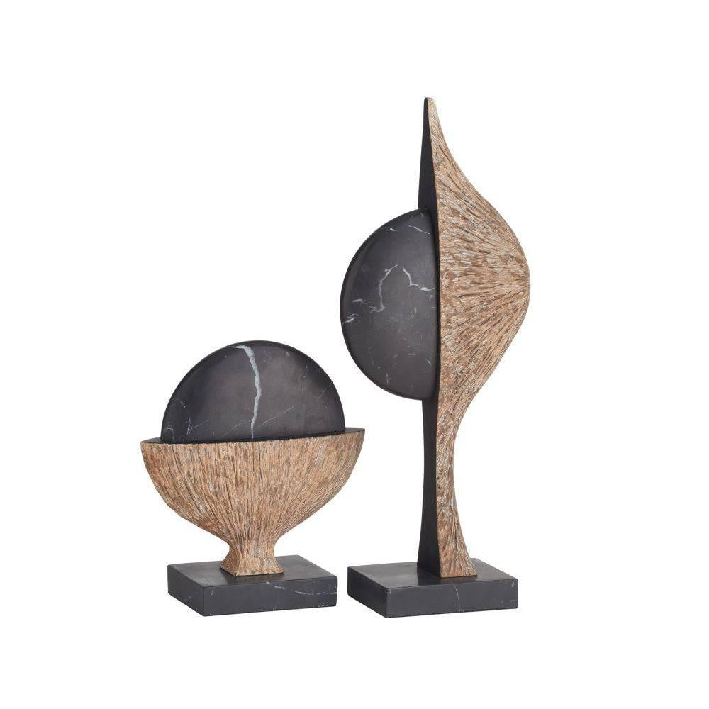 Arteriors Home Flojo Sculptures, Set of 2 Black