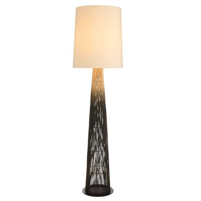 Arteriors Home Florence Floor Lamp Black, Buri Midrib