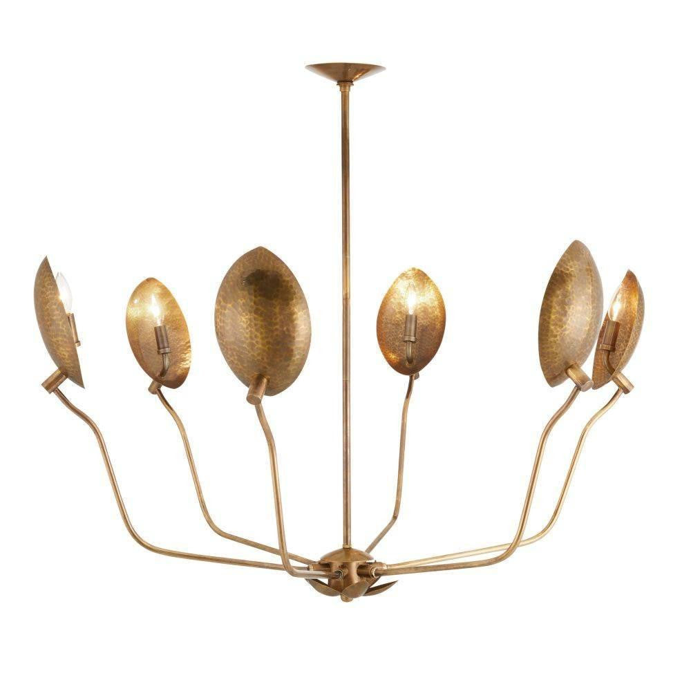 Arteriors Home Flores Chandelier Vintage Brass