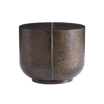 Arteriors Home Fosser End Table Antique Bronze, Gray