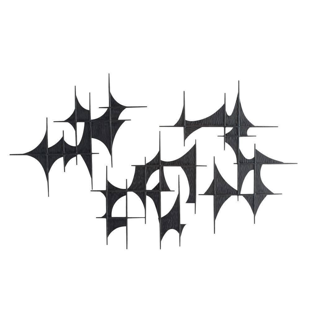 Arteriors Home Freya Wall Plaques, Set of 3 Blackened Iron