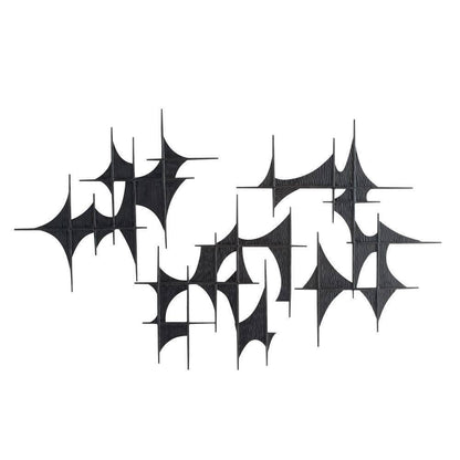 Arteriors Home Freya Wall Plaques, Set of 3 Blackened Iron