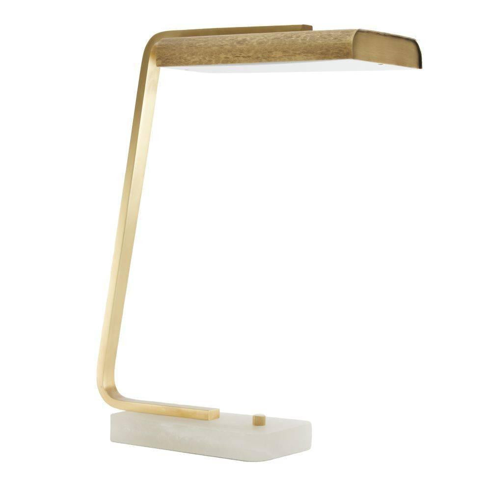 Arteriors Home Genevieve Desk Table Lamp Antique Brass, White