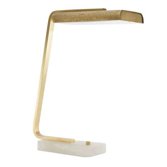 Arteriors Home Genevieve Desk Table Lamp Antique Brass, White