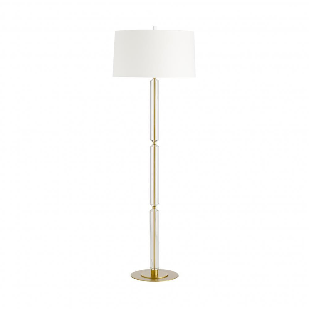Arteriors Home Gio Floor Lamp Crystal, Antique Brass