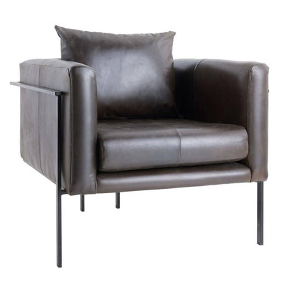 Arteriors Home Giroud Lounge Chair Ore, Blackened Iron