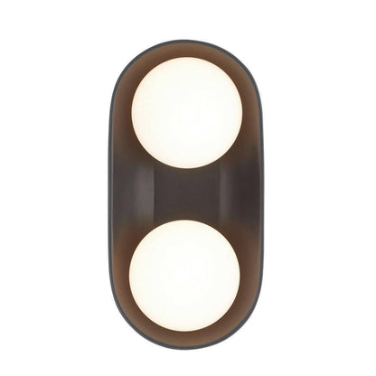 Arteriors Home Glaze Large Sconce Antique Brass, Matte Black Ceramic