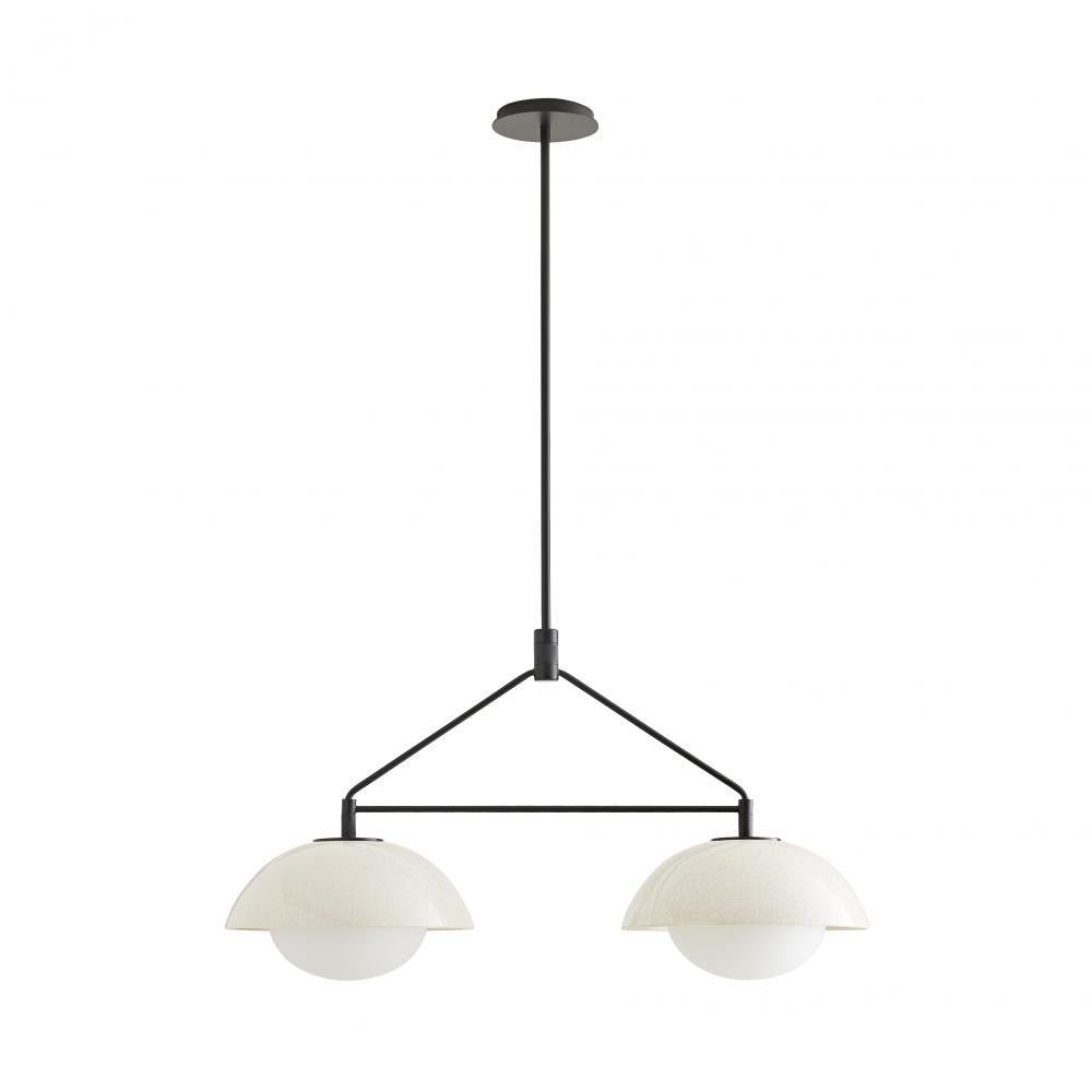 Arteriors Home Glaze Linear Pendant Ivory Stained Crackle