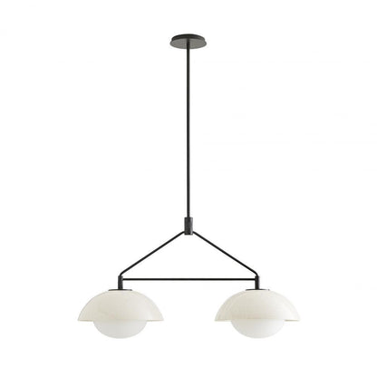 Arteriors Home Glaze Linear Pendant Ivory Stained Crackle