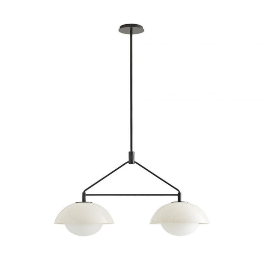 Arteriors Home Glaze Linear Pendant Ivory Stained Crackle