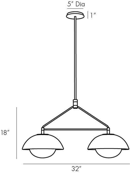 Arteriors Home Glaze Linear Pendant