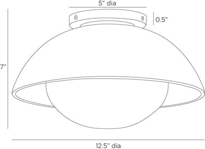 Arteriors Home Glaze Small Flush Mount