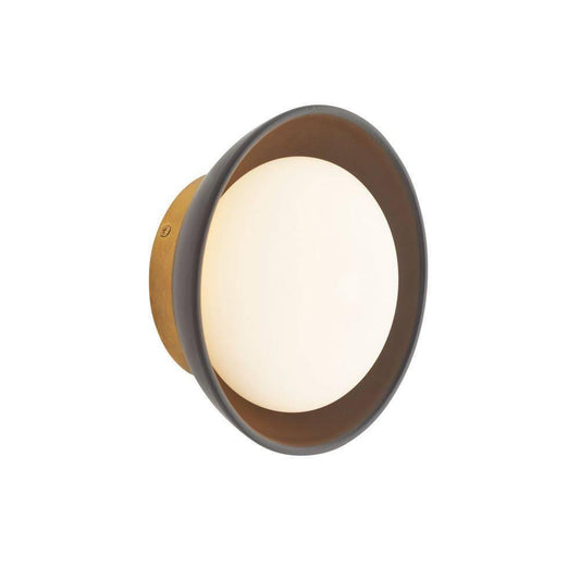Arteriors Home Glaze Small Sconce Antique Brass, Matte Black Ceramic