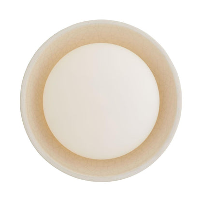 Arteriors Home Glaze Wall Sconce, 1-Light, Ivory Stained Crackle Ceramic, Frosted Glass, 8"H (DA49005 3MPLV)
