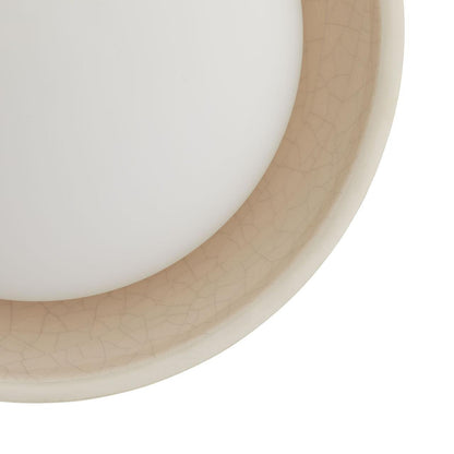 Arteriors Home Glaze Wall Sconce, 1-Light, Ivory Stained Crackle Ceramic, Frosted Glass, 8"H (DA49005 3MPLV)
