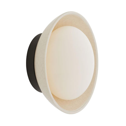 Arteriors Home Glaze Wall Sconce, 1-Light, Ivory Stained Crackle Ceramic, Frosted Glass, 8"H (DA49005 3MPLV)