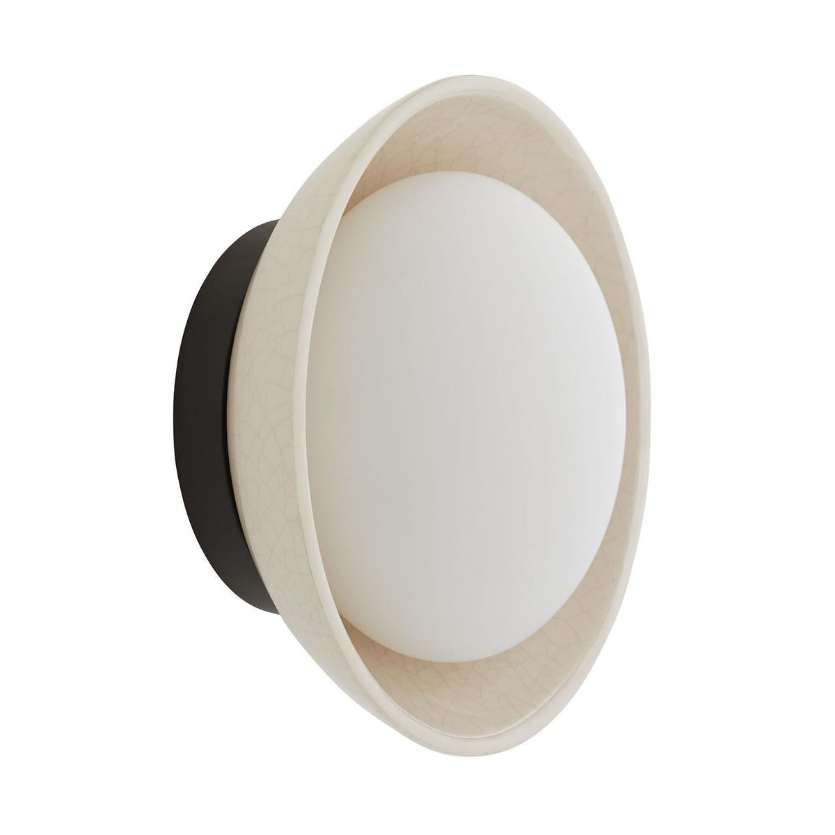 Glaze Small Sconce Ivory Stained Crackle
