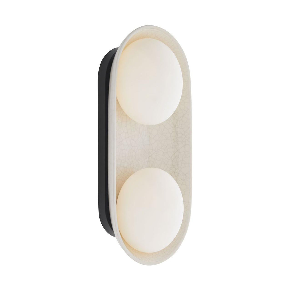 Glaze Large Sconce Ivory Stained Crackle