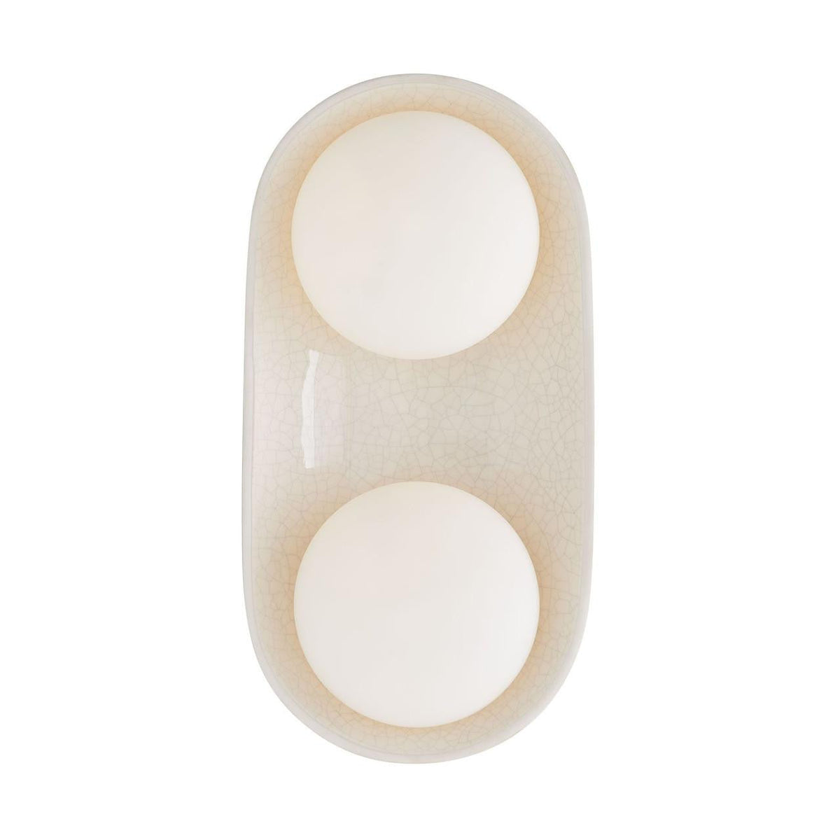 Glaze Large Sconce Ivory Stained Crackle
