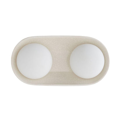 Glaze Large Sconce Ivory Stained Crackle