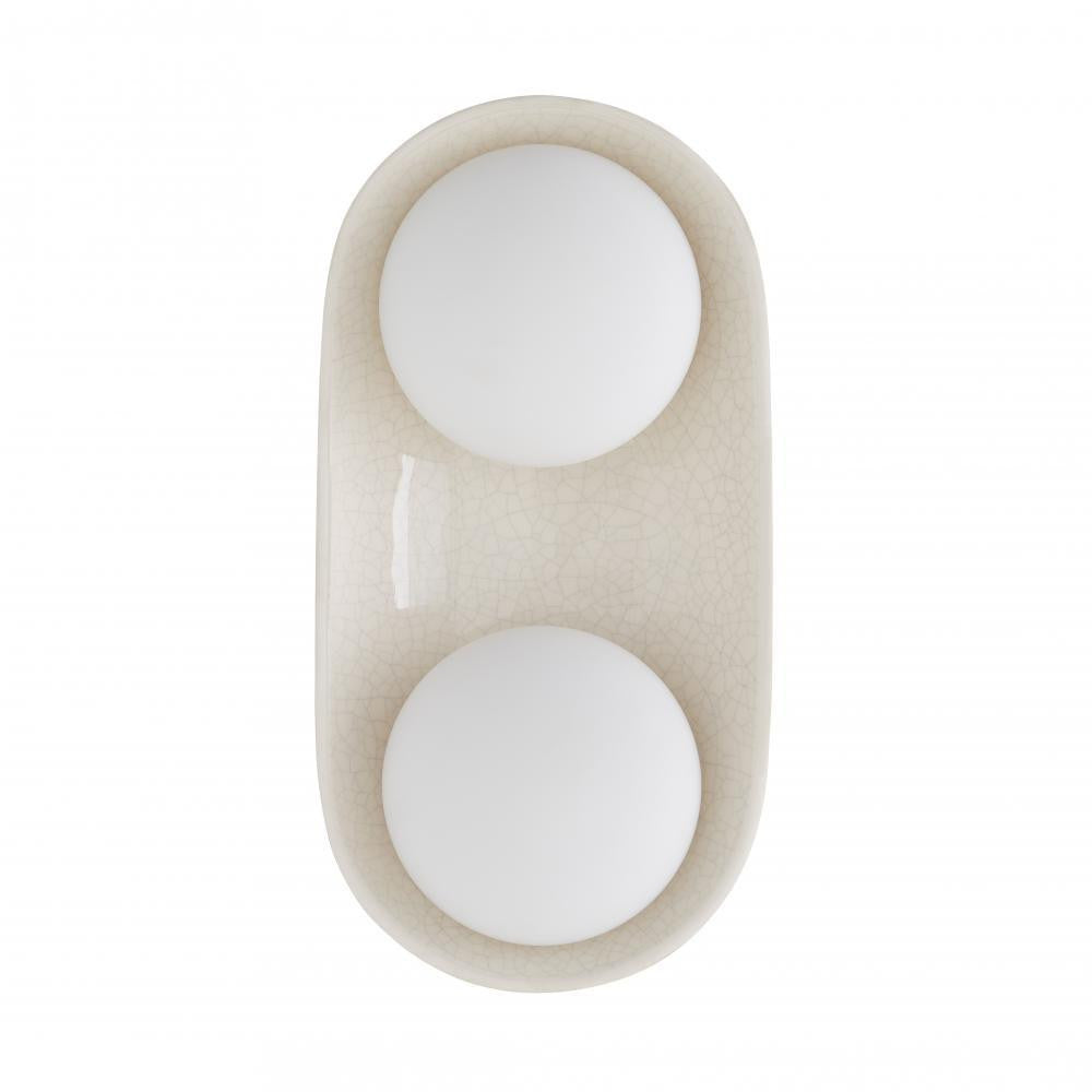 Arteriors Home Glaze Wall Sconce Ivory Stained Crackle