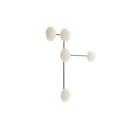 Arteriors Home Glaze Wall Sconce, 5-Light, Ivory Stained Crackle Ceramic, Blackened Steel, 44"H (DA49007 3MPLX)