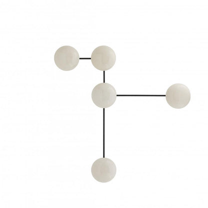 Arteriors Home Glaze Wall Sconce Ivory Stained Crackle, Blackened Steel