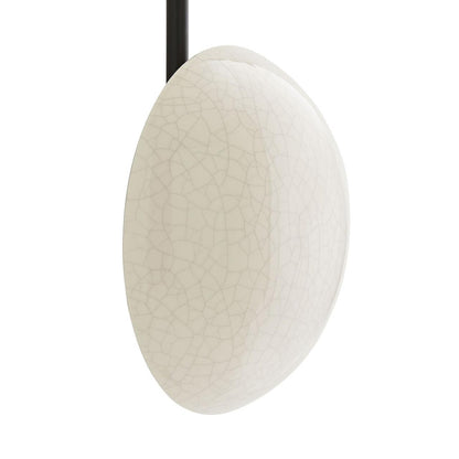 Arteriors Home Glaze Wall Sconce, 5-Light, Ivory Stained Crackle Ceramic, Blackened Steel, 44"H (DA49007 3MPLX)