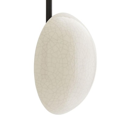 Glaze Sculptural Sconce Ivory Stained Crackle