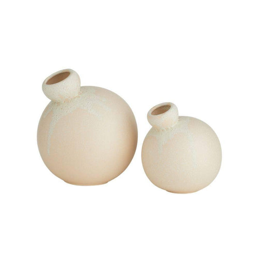 Arteriors Home Gracie Vases, Set of 2 Peaches and Cream Reactive