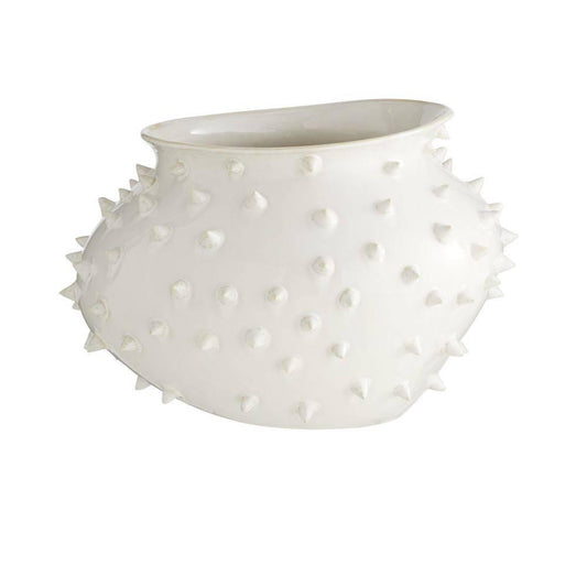 Arteriors Home Grenell Short Vase Ivory Crackle