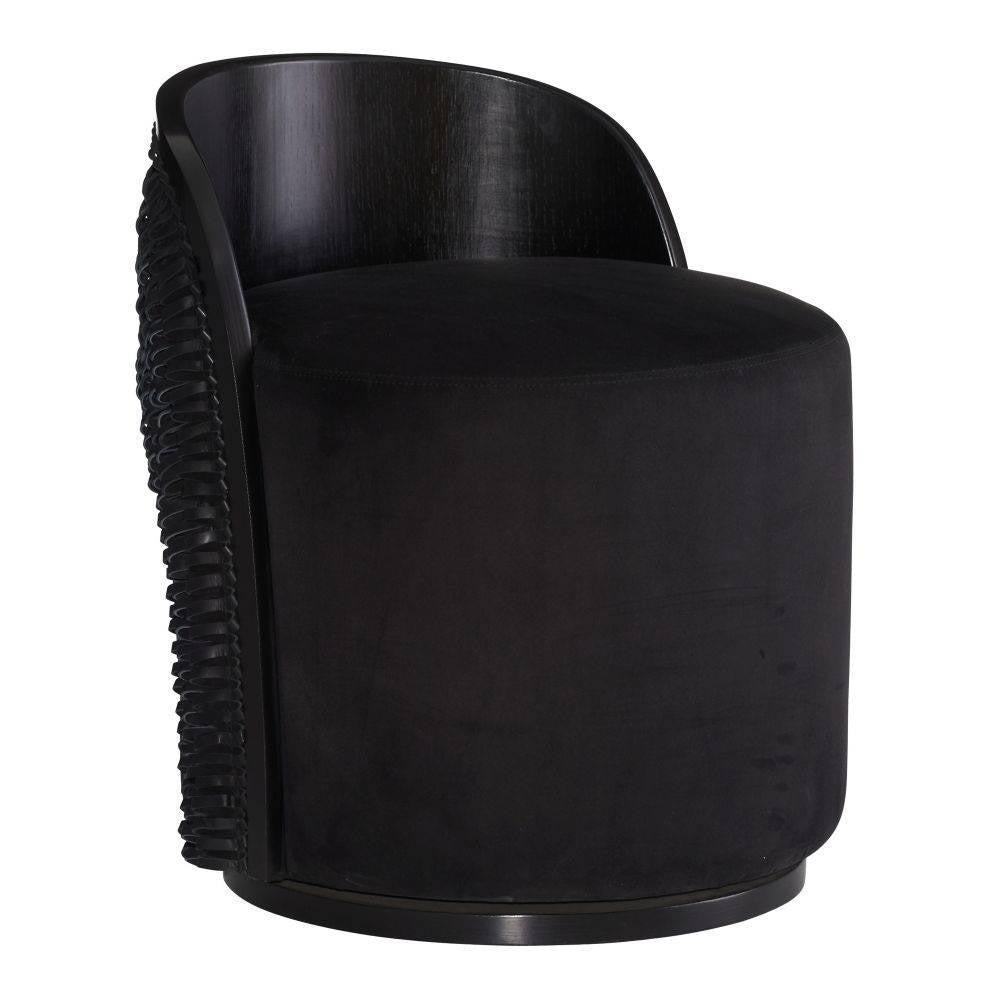 Arteriors Home Gretel Lounge Chair Black Suede