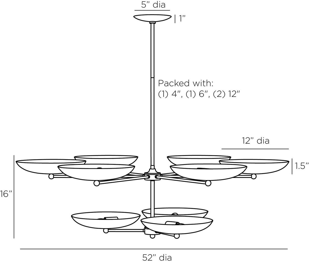 Arteriors Home Griffith Two Tiered Chandelier