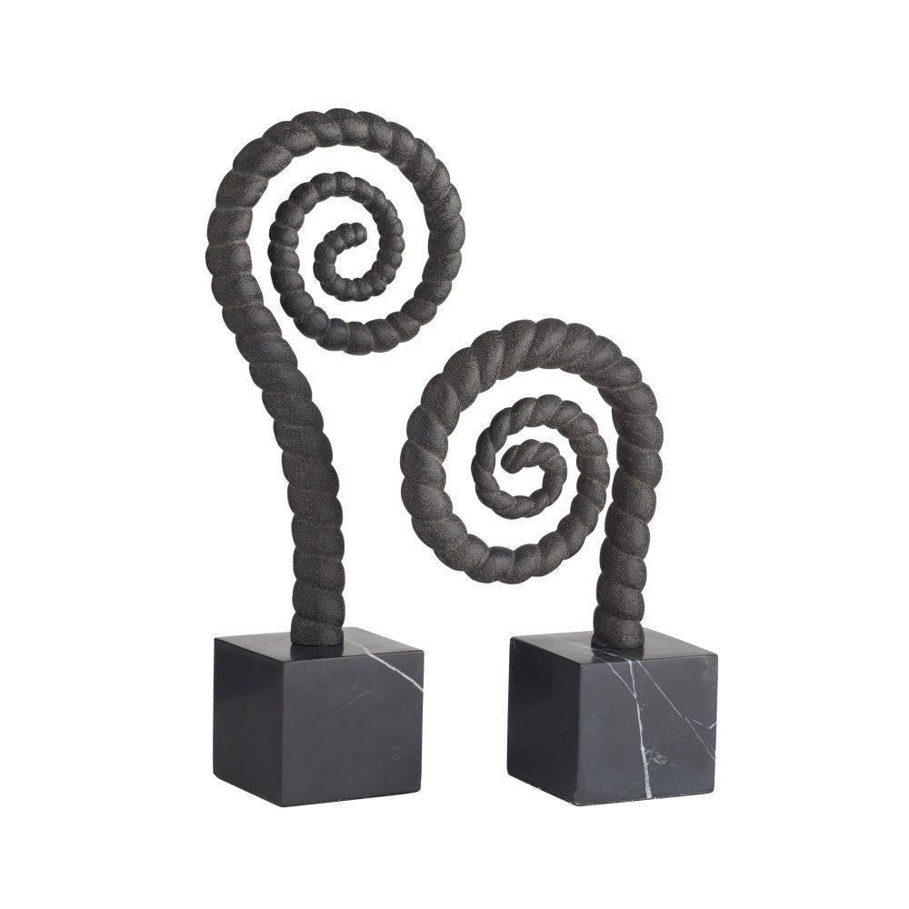 Arteriors Home Gully Sculptures, Set of 2 Black
