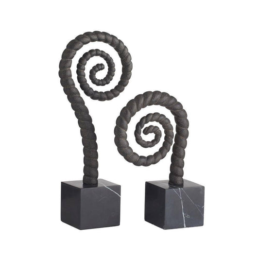 Arteriors Home Gully Sculptures, Set of 2 Black