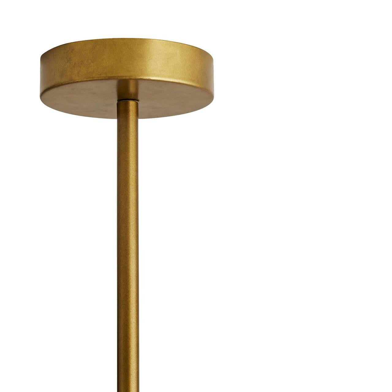 Arteriors Home Hannie Chandelier, 8-Light, White Wood, Antque Brass, 29"W (45110 3MMMA)