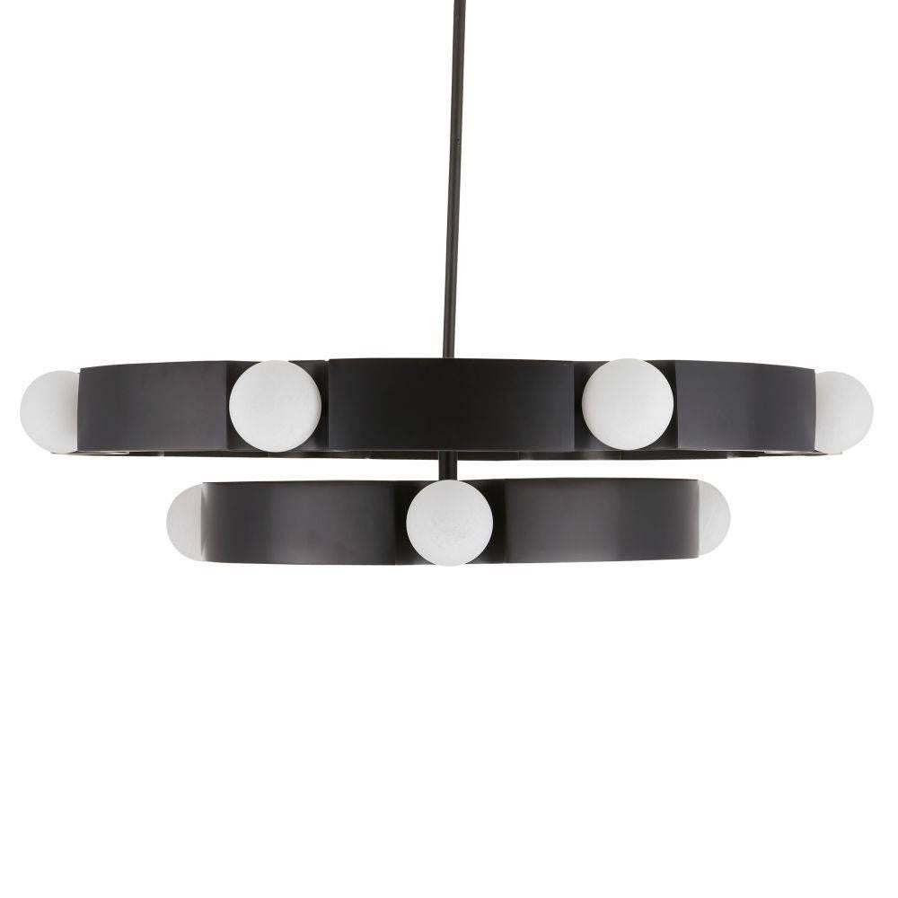 Arteriors Home Hans Chandelier English Bronze, Steel