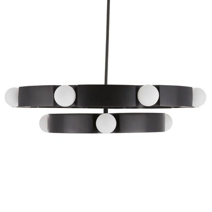 Arteriors Home Hans Chandelier English Bronze, Steel