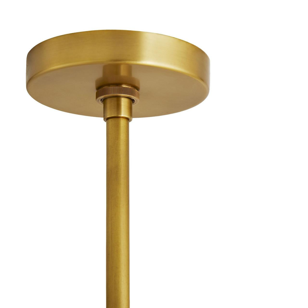 Arteriors Home Heloise Pendant, 1-Light, Antique Brass, White Linen Shade, 18.5"W (49693 3MMPW)