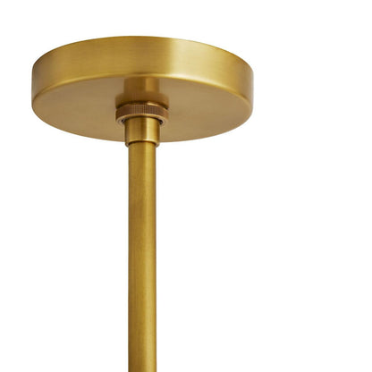 Arteriors Home Heloise Pendant, 1-Light, Antique Brass, White Linen Shade, 18.5"W (49693 3MMPW)