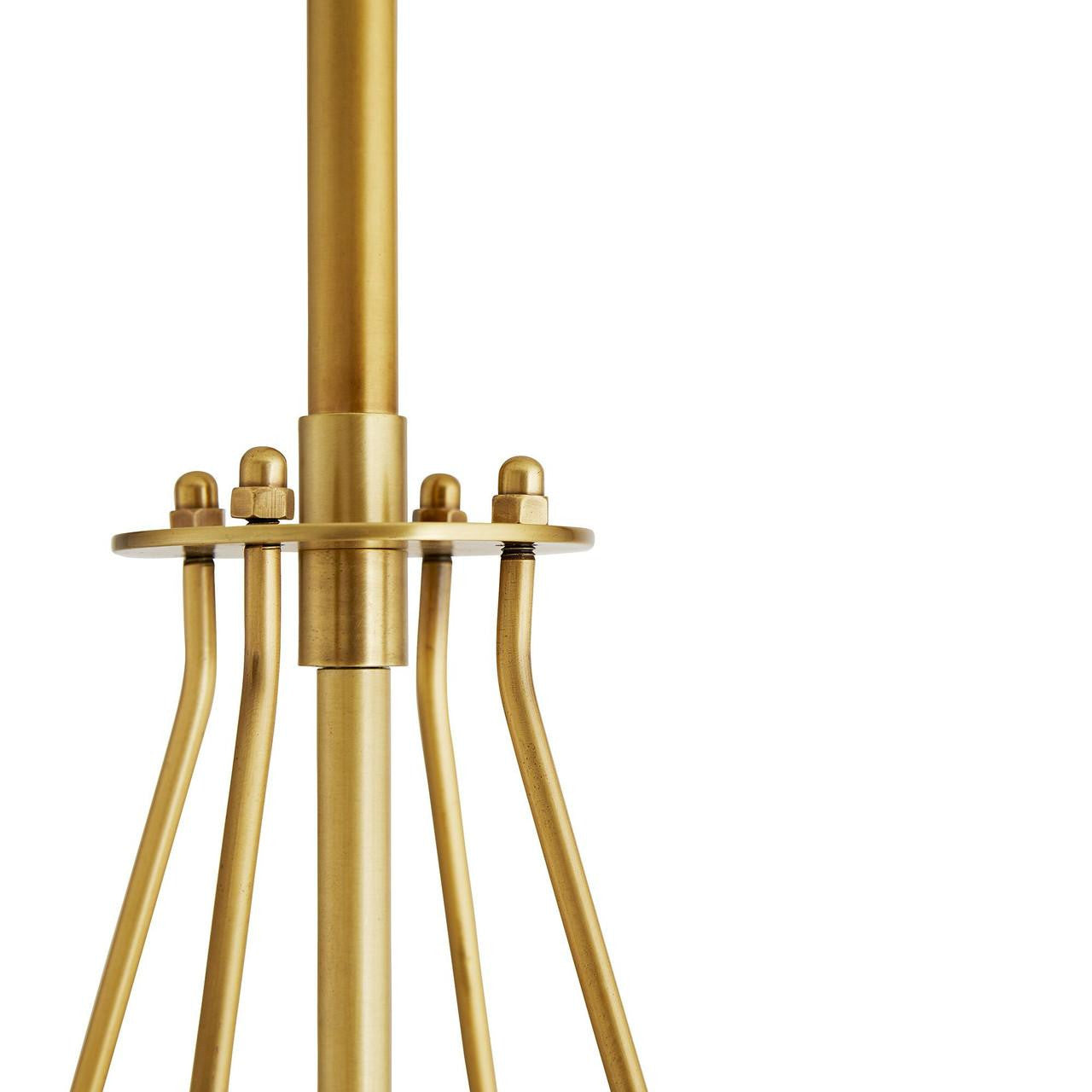 Arteriors Home Heloise Pendant, 1-Light, Antique Brass, White Linen Shade, 18.5"W (49693 3MMPW)